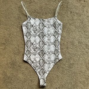 Forever 21 Snake Skin Pattern Bodysuit
